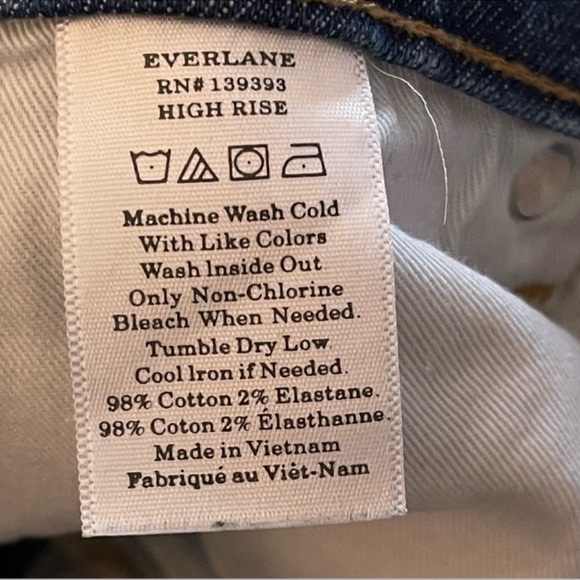 Everlane The High-Rise Skinny Jean Medium Blue Wash Size 27 Regular - Picture 8 of 9